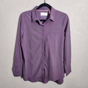 Modern Ambition Shirt Womens Small Travel Shirt Purple Long Sleeve